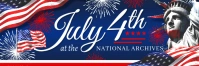 July 4th Independence Day Banner Template Bannière 2' × 6'
