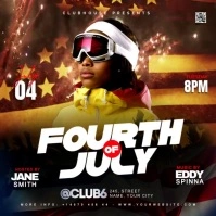 july 4th party Post Instagram template