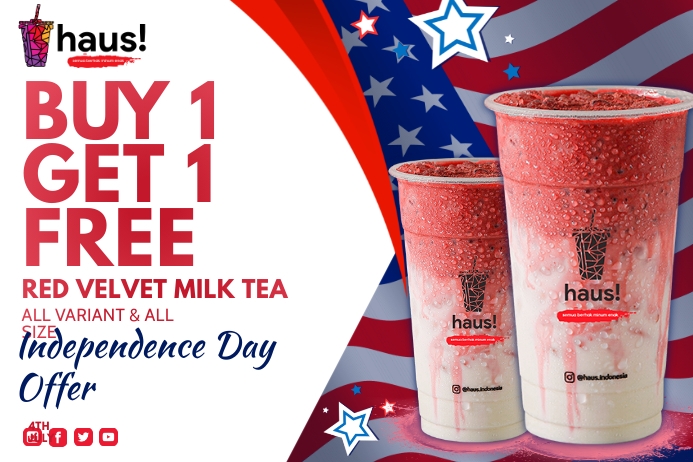 July 4th Smoothies Poster template