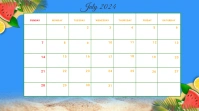 JULY CALENDAR Pantalla Digital (16:9) template