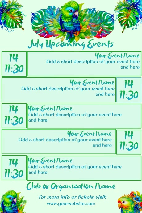 July Calendar Template PosterMyWall