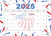 July calendar A4 template