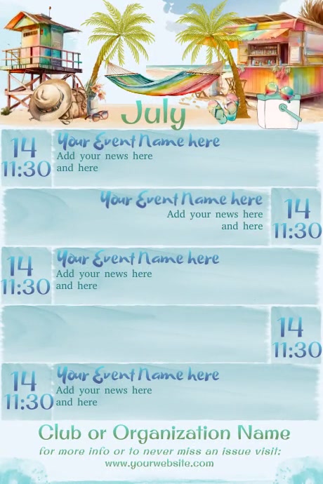 July Calendar Template PosterMyWall