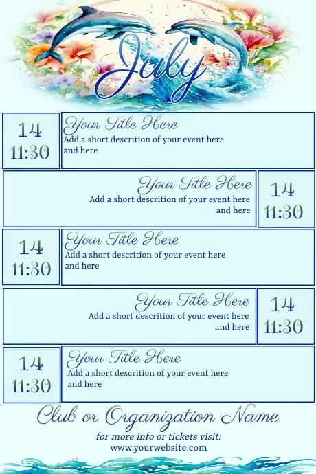 July Calendar Template PosterMyWall