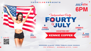 fourth of July Celebration ads Twitter Post template
