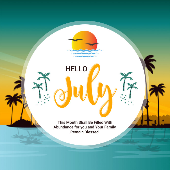 July Simple Design july Template | PosterMyWall