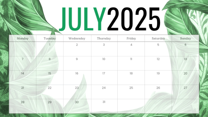 White July Zoom Backgrounds Template | PosterMyWall