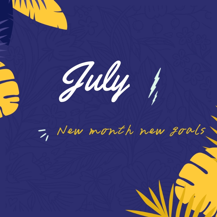 July Simple Design July Template | PosterMyWall