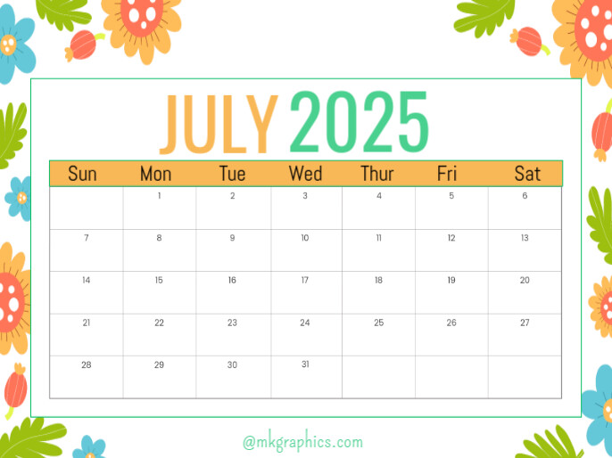 July Presentation template