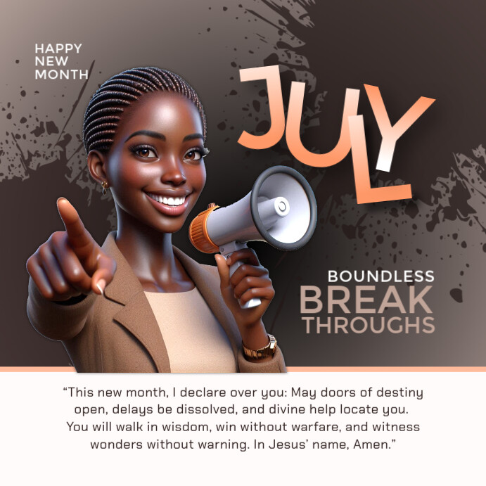 July Instagram 帖子 template