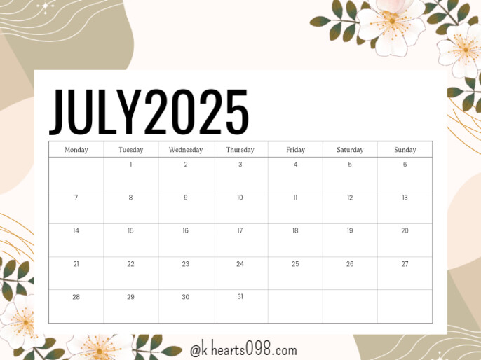 Copy of July | PosterMyWall