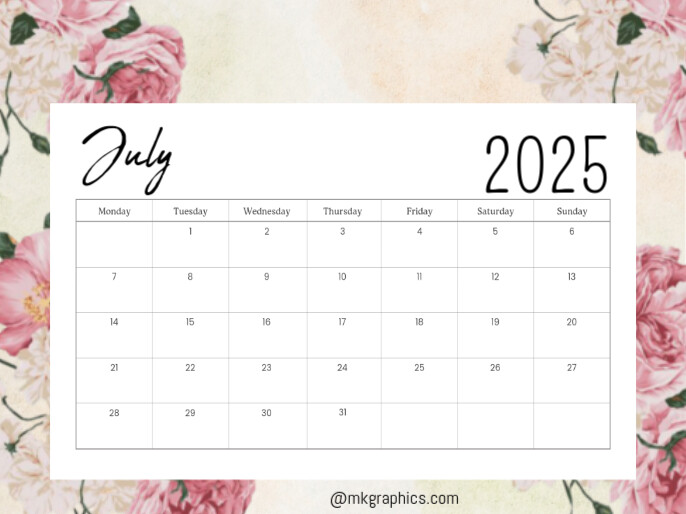 July Presentasi template