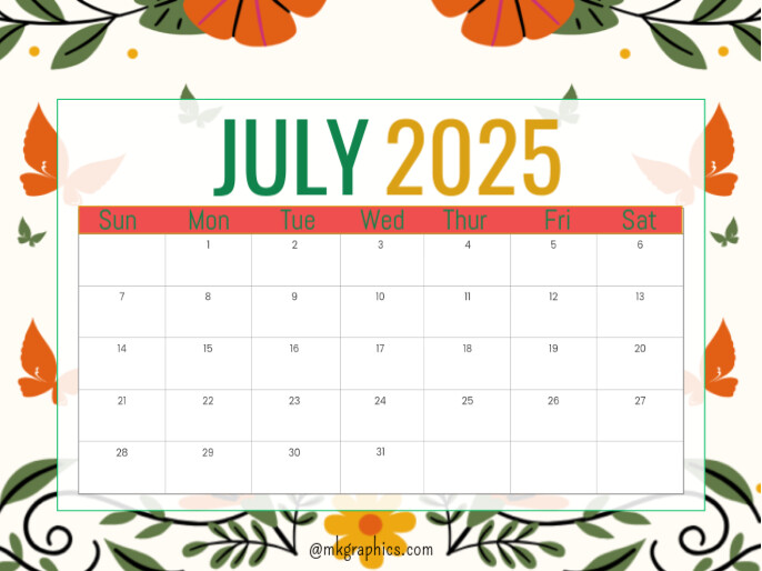 July Presentation template