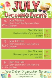 July Events Graphics July Upcoming Events Calendar Template | PosterMyWall