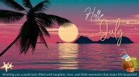 July Greeting Card Digital Display (16:9) template