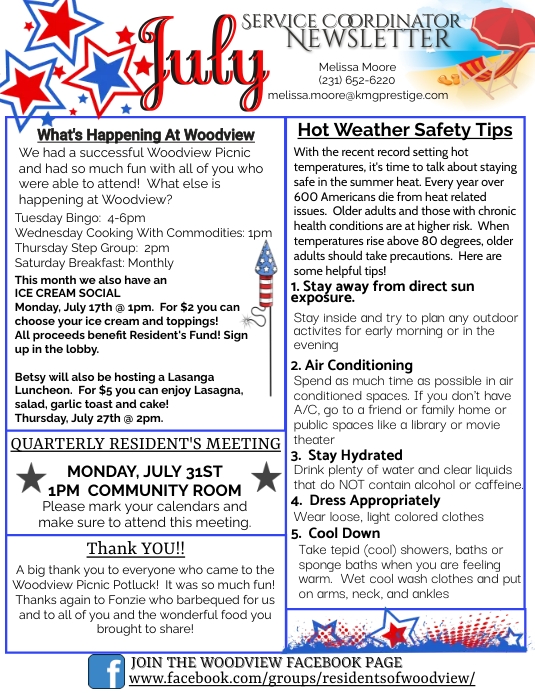 July Newsletter Template PosterMyWall