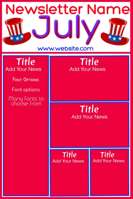 July Patriotic Newsletter Template Postermywall July Patriotic Newsletter Template Postermywall