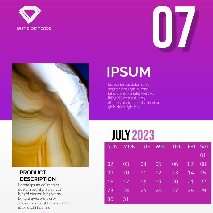 Plantilla de JULY personal banding page 7 | PosterMyWall