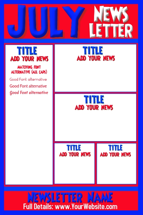 Newsletter Red This design has been deleted | PosterMyWall