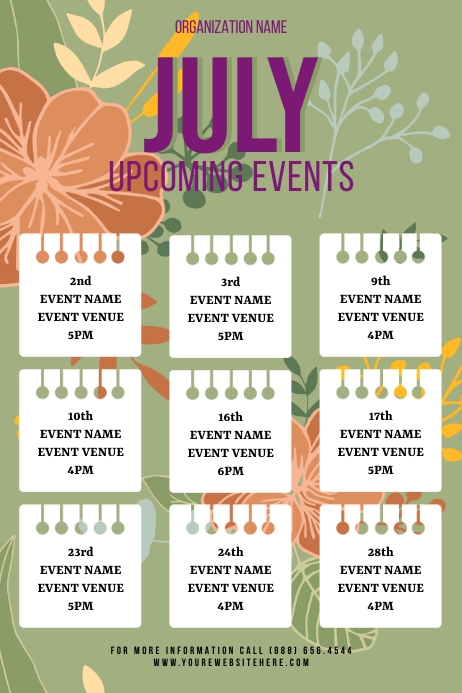July Events Graphics July Upcoming Event Flyer Template | PosterMyWall