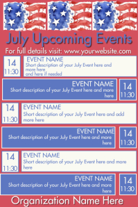 July Upcoming Events Calendar Template | PosterMyWall