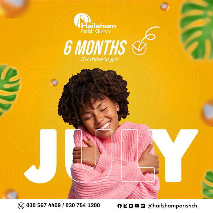 July Vibes, New Month New Goals Instagram 帖子 template