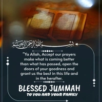 Jumah mubarak for instagram post template