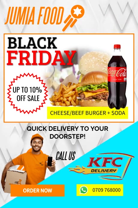 Jumia Food : Black Friday OFF SALE Banner 4' × 6' template