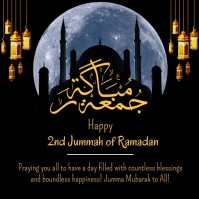 jummah mubarak, happy jummah, jumma post Instagram-opslag template