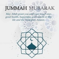 Jummah mubarak Message Instagram template
