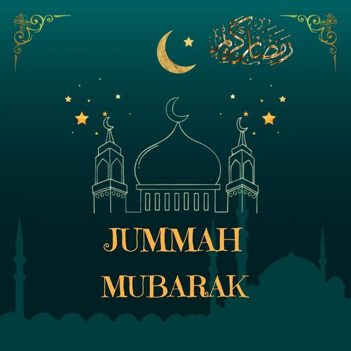 Jummah Mubarak Instagram Post template