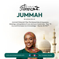Jummah Mubarak poster template