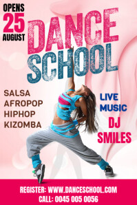 Jump Dance School Presents Poster Template