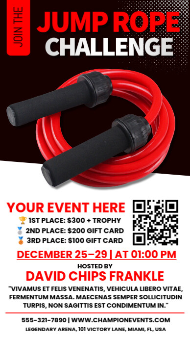 Jump Rope Event Poster Copy of Jump Rope Challenge | PosterMyWall