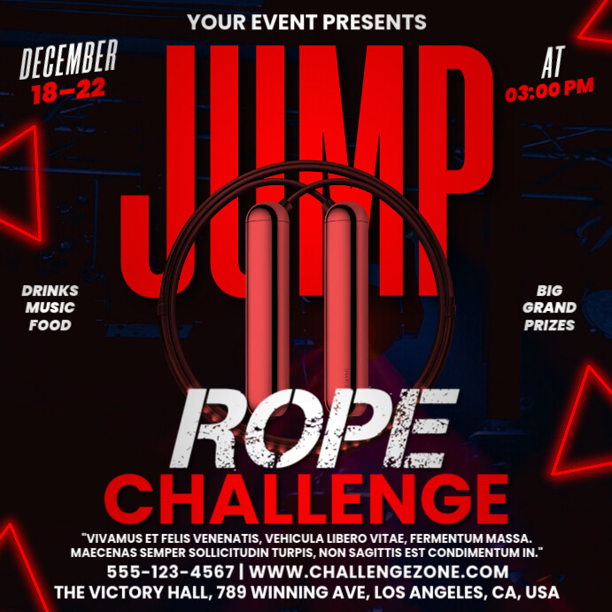 Jump Rope Challenge Templat | PosterMyWall