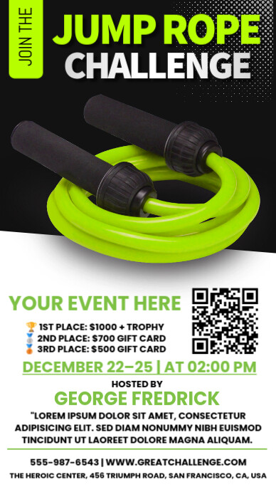 Jump Rope Challenge Template | PosterMyWall