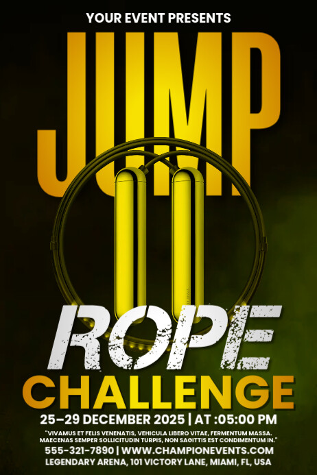 Jump Rope Challenge Template | PosterMyWall