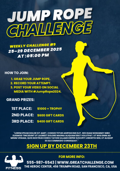 Jump Rope Challenge Template | PosterMyWall