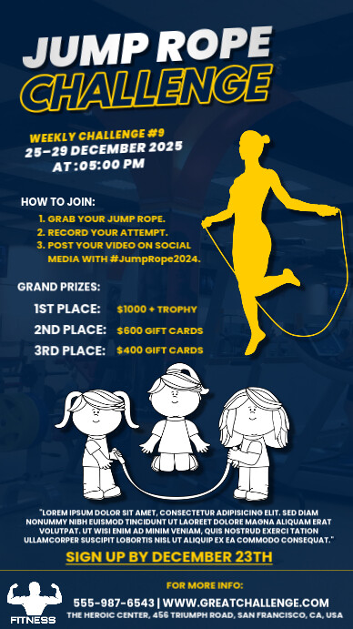 Jump Rope Challenge Template | PosterMyWall