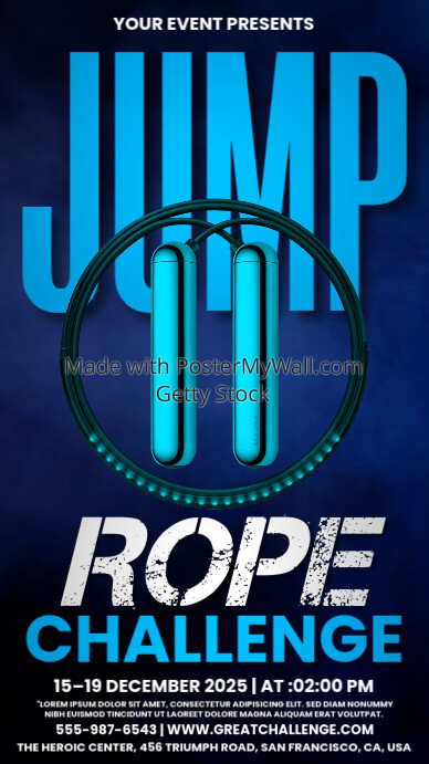 Jump Rope Challenge Template | PosterMyWall