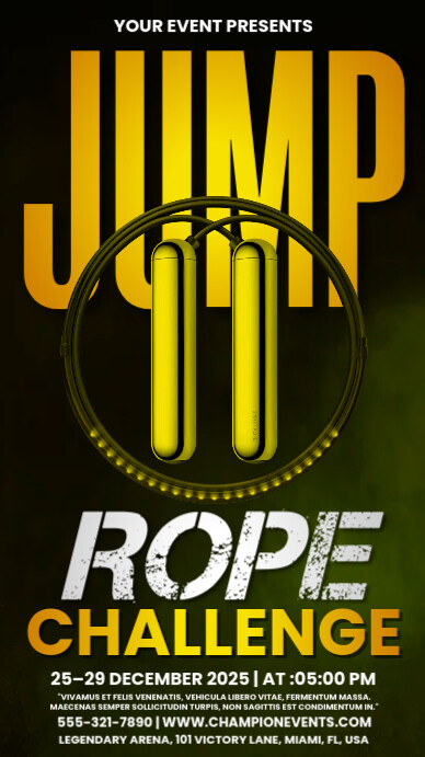 Jump Rope Event Poster Jump Rope Challenge Template | PosterMyWall