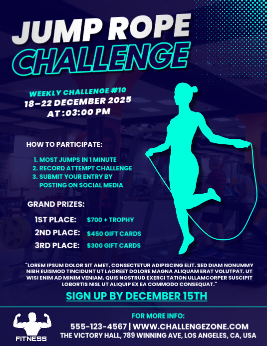 Plantilla de Jump Rope Challenge | PosterMyWall