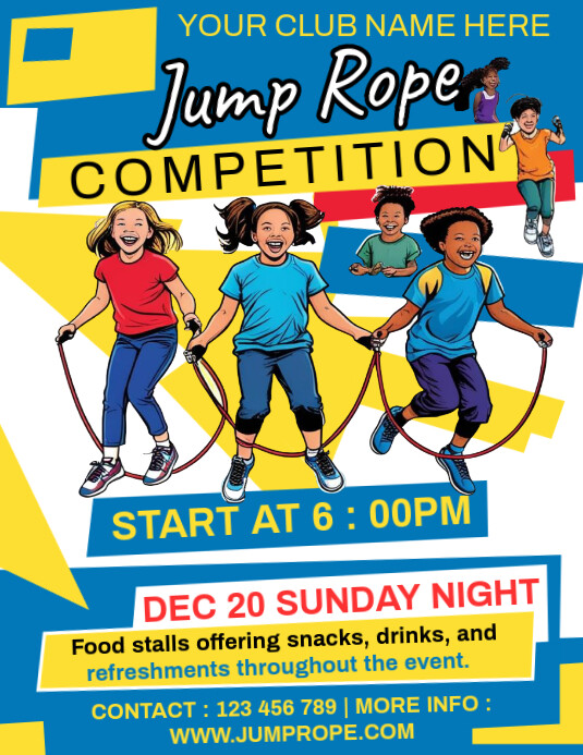 jump rope competition Template | PosterMyWall