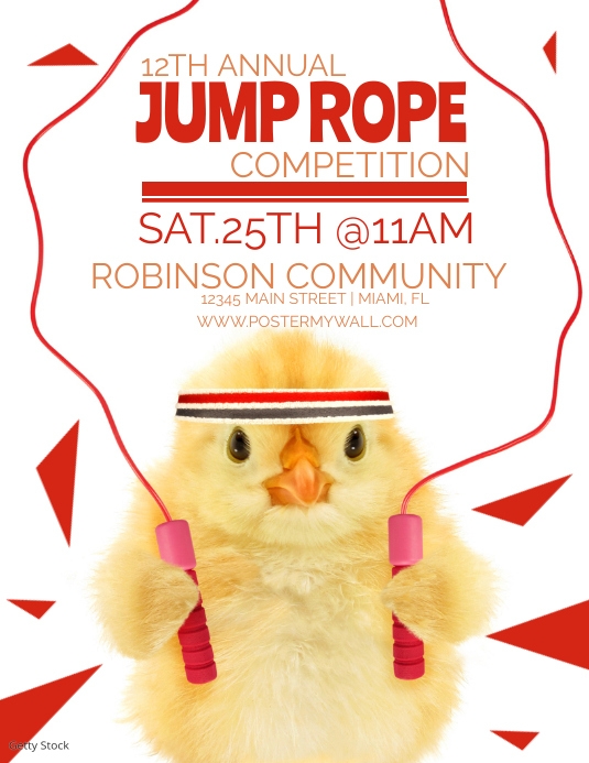 Plantilla de Jump Rope Competition Flyer | PosterMyWall