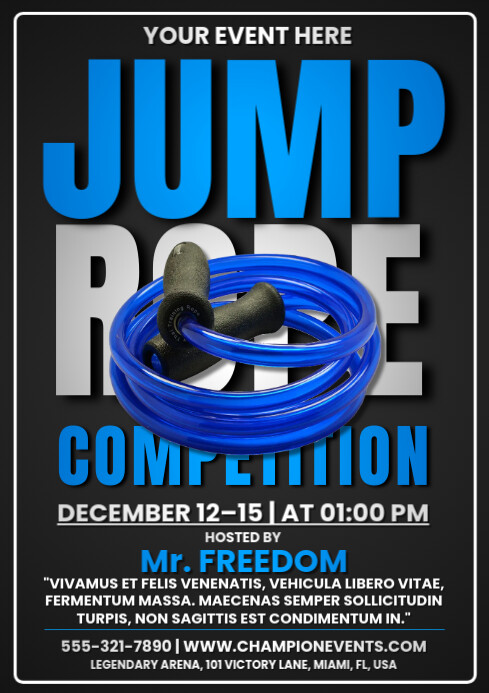 Jump rope A4 template