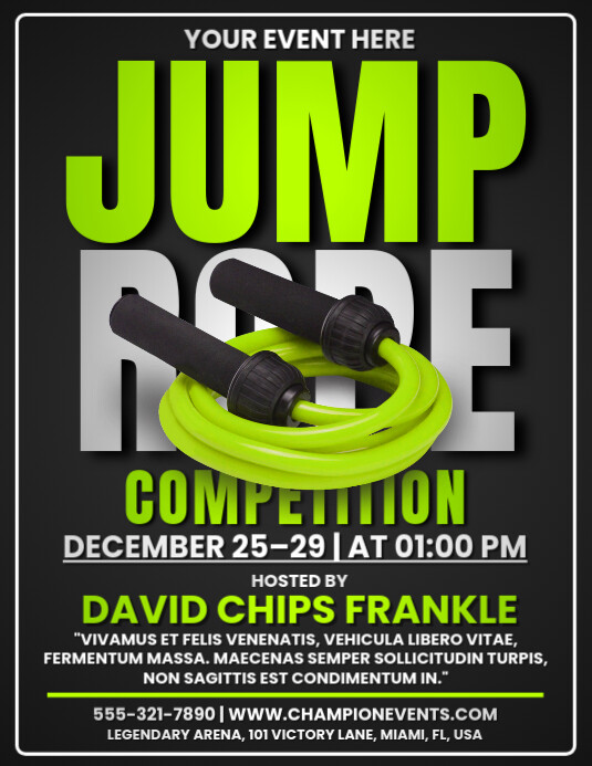 Jump rope Template | PosterMyWall