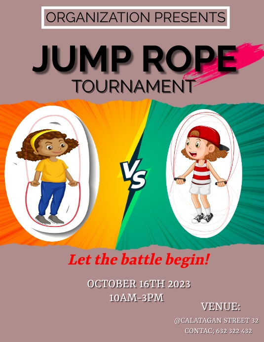 JUMP ROPE Folheto (US Letter) template