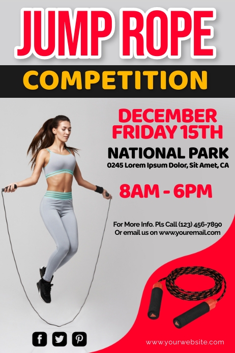 Jump Rope Template | PosterMyWall