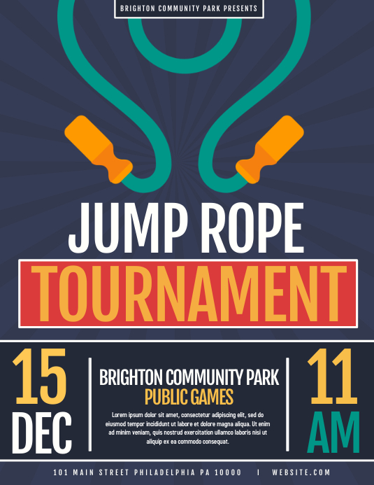 Jump Rope Template | PosterMyWall