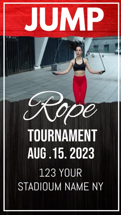Jump Rope Fitness Tournament Template | PosterMyWall